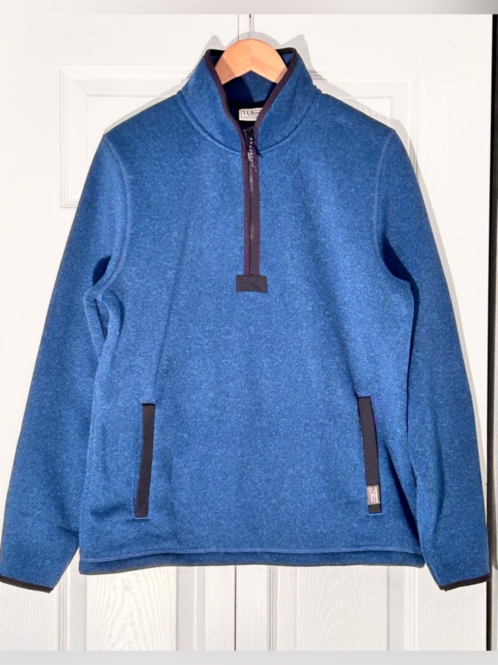 L.L. Bean Men's Blue Half-Zip Fleece Pullover